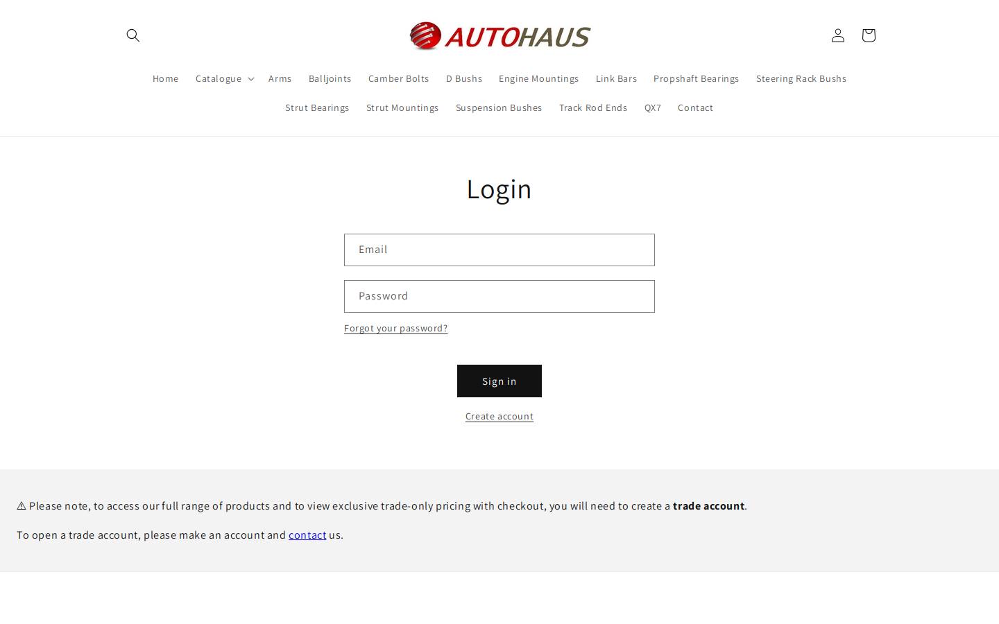 Autohauscomponentsltd homepage screenshot
