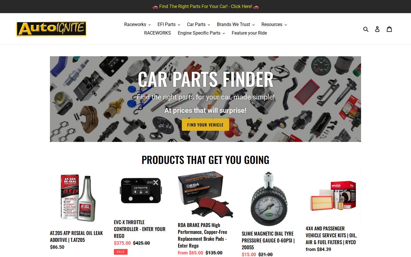 autoignite.co.nz homepage screenshot