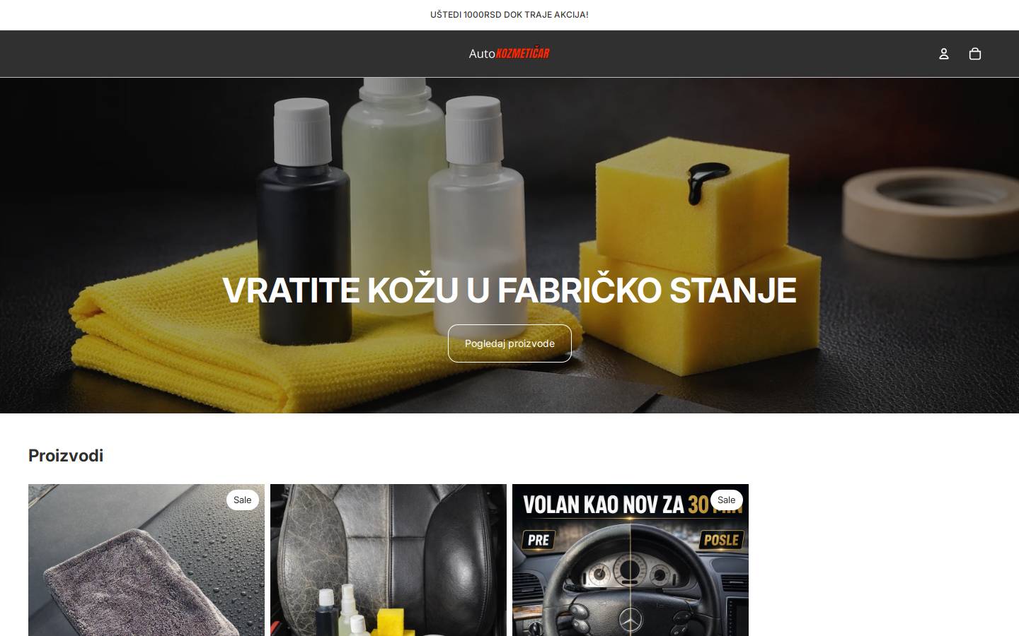 autokozmeticar.com homepage screenshot
