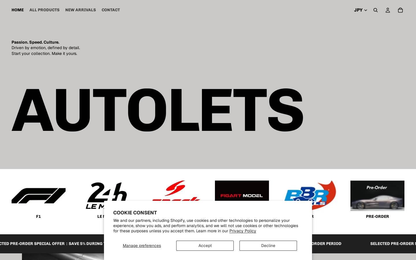 autoletsmodel.com homepage screenshot