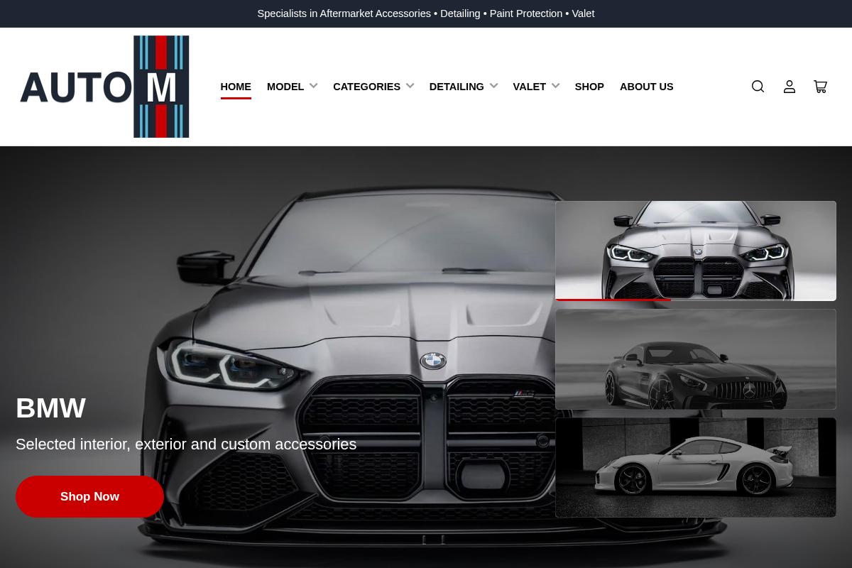 Auto M homepage screenshot