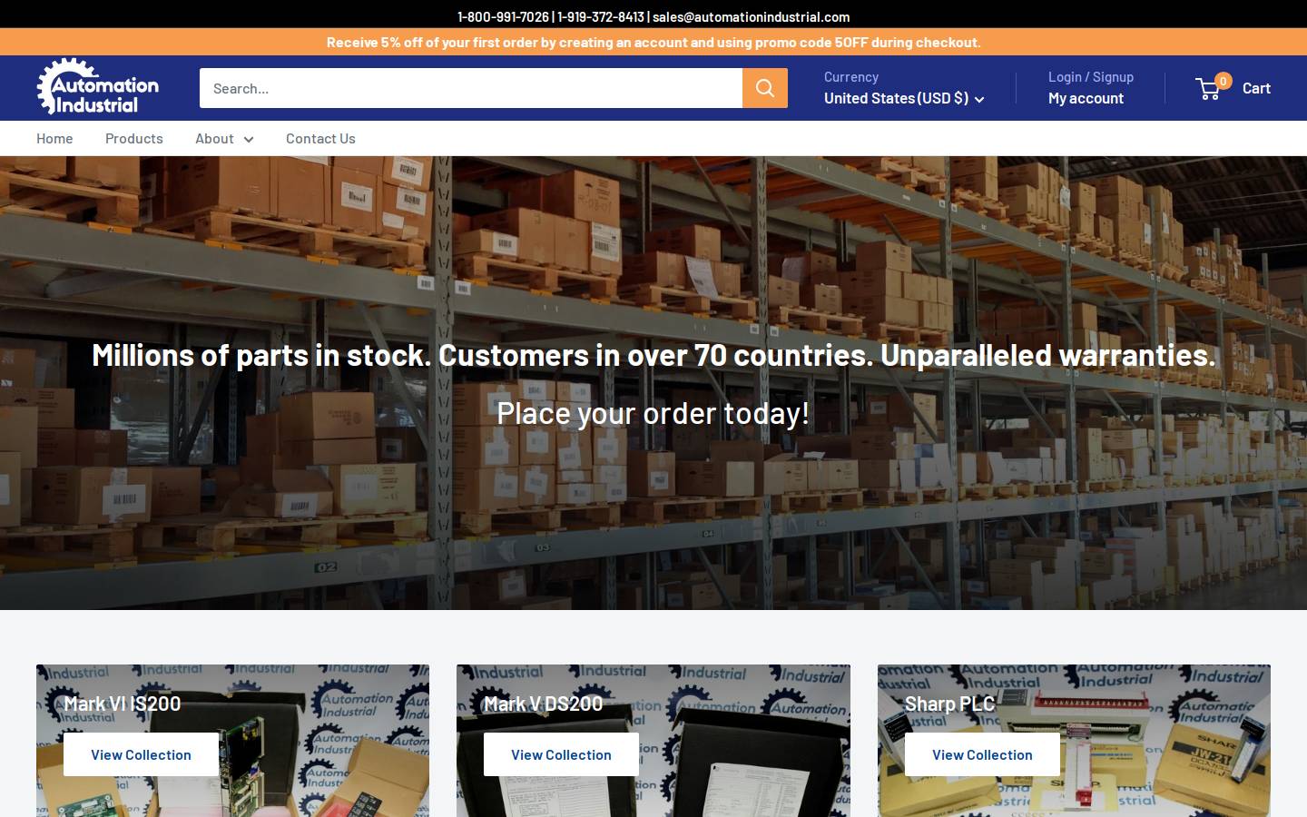automationindustrial.com homepage screenshot