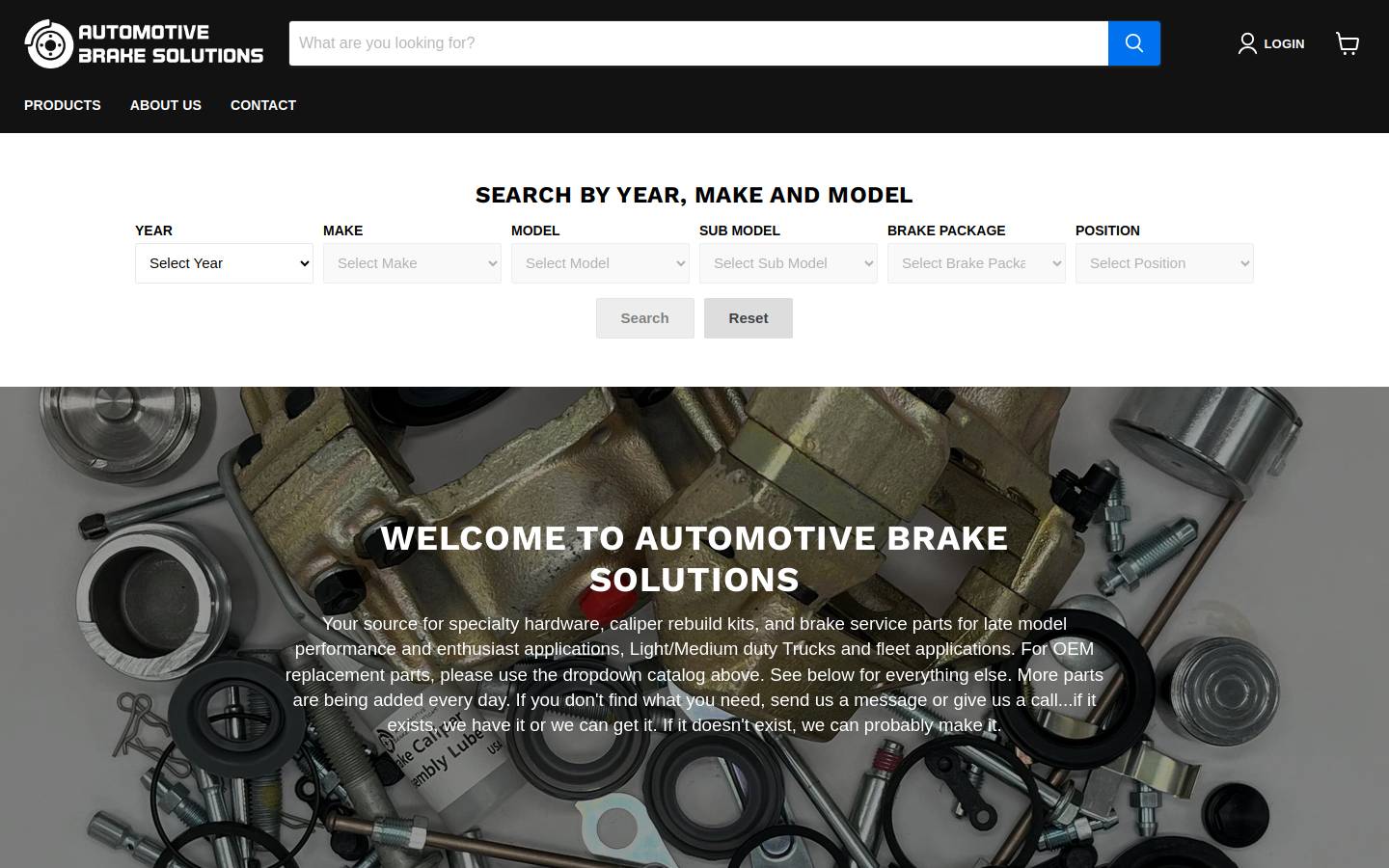 automotivebrakesolutions.com homepage screenshot