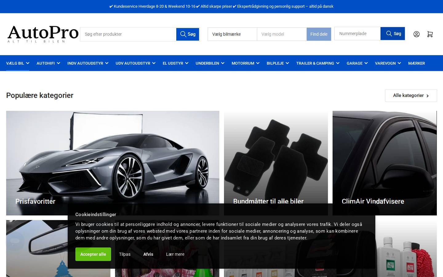 Autopro homepage screenshot