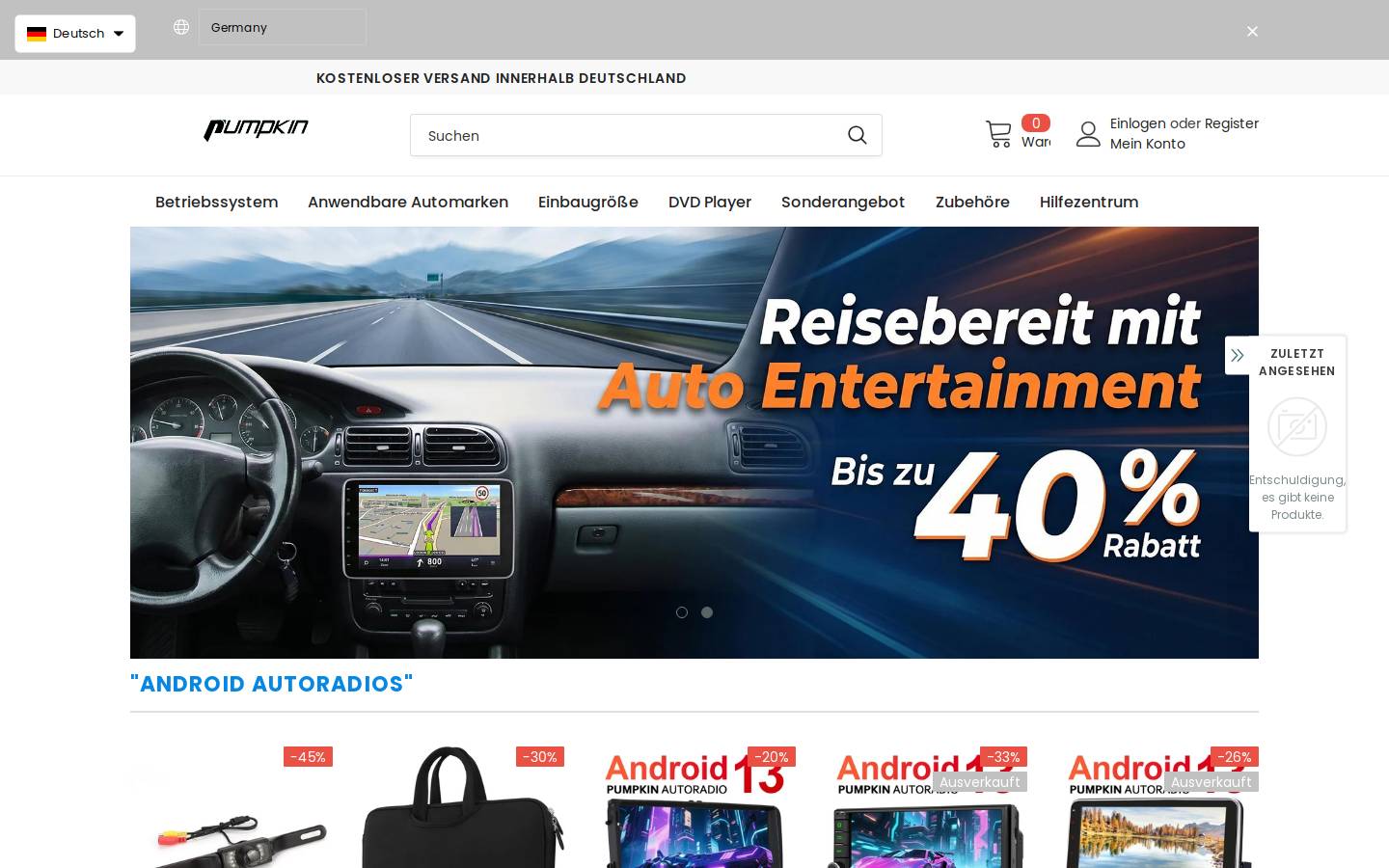 AutoPumpkin homepage screenshot