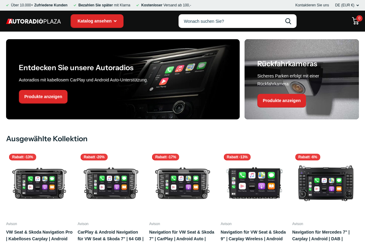 Autoradioplaza homepage screenshot