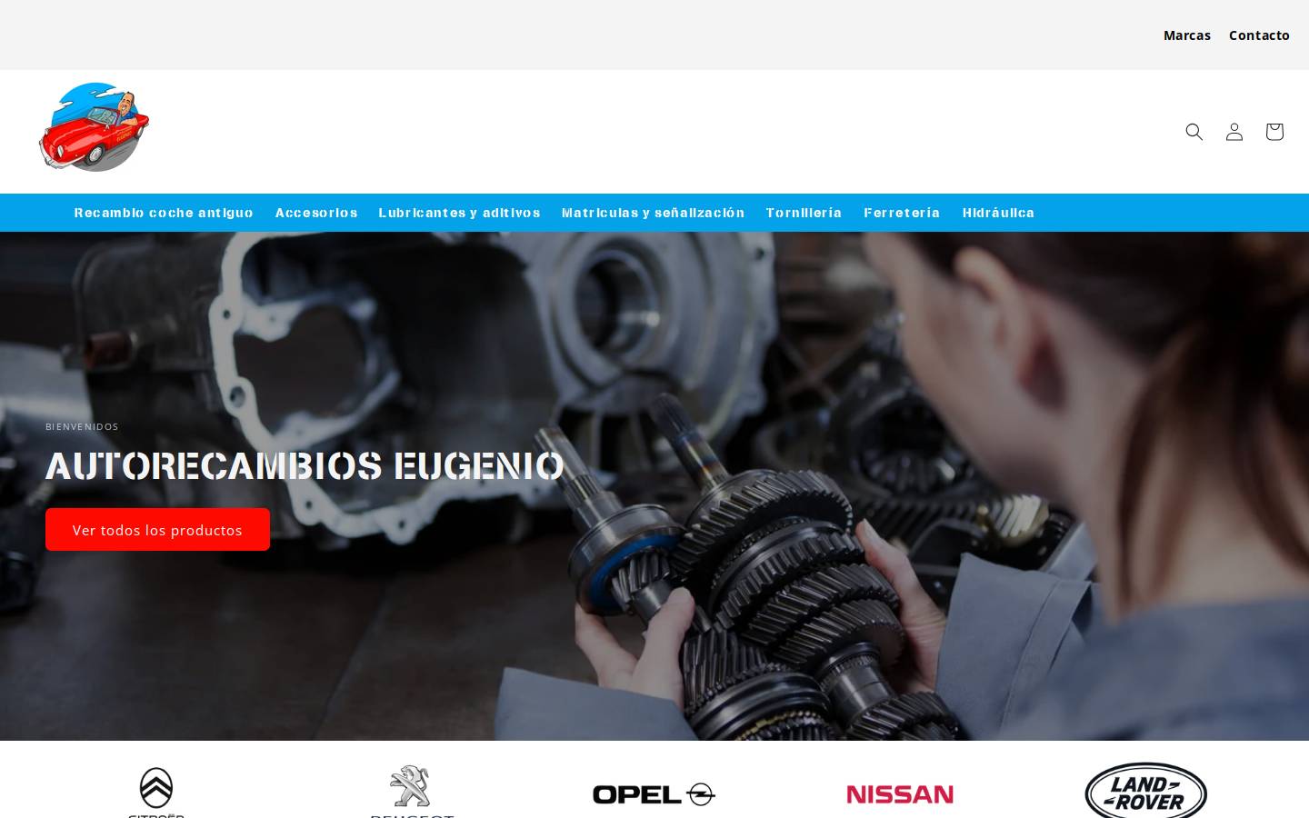 autorecambioseugenio.com homepage screenshot
