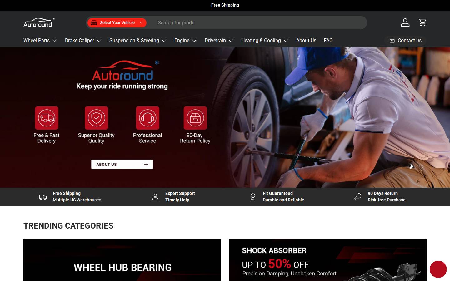 Autoround homepage screenshot