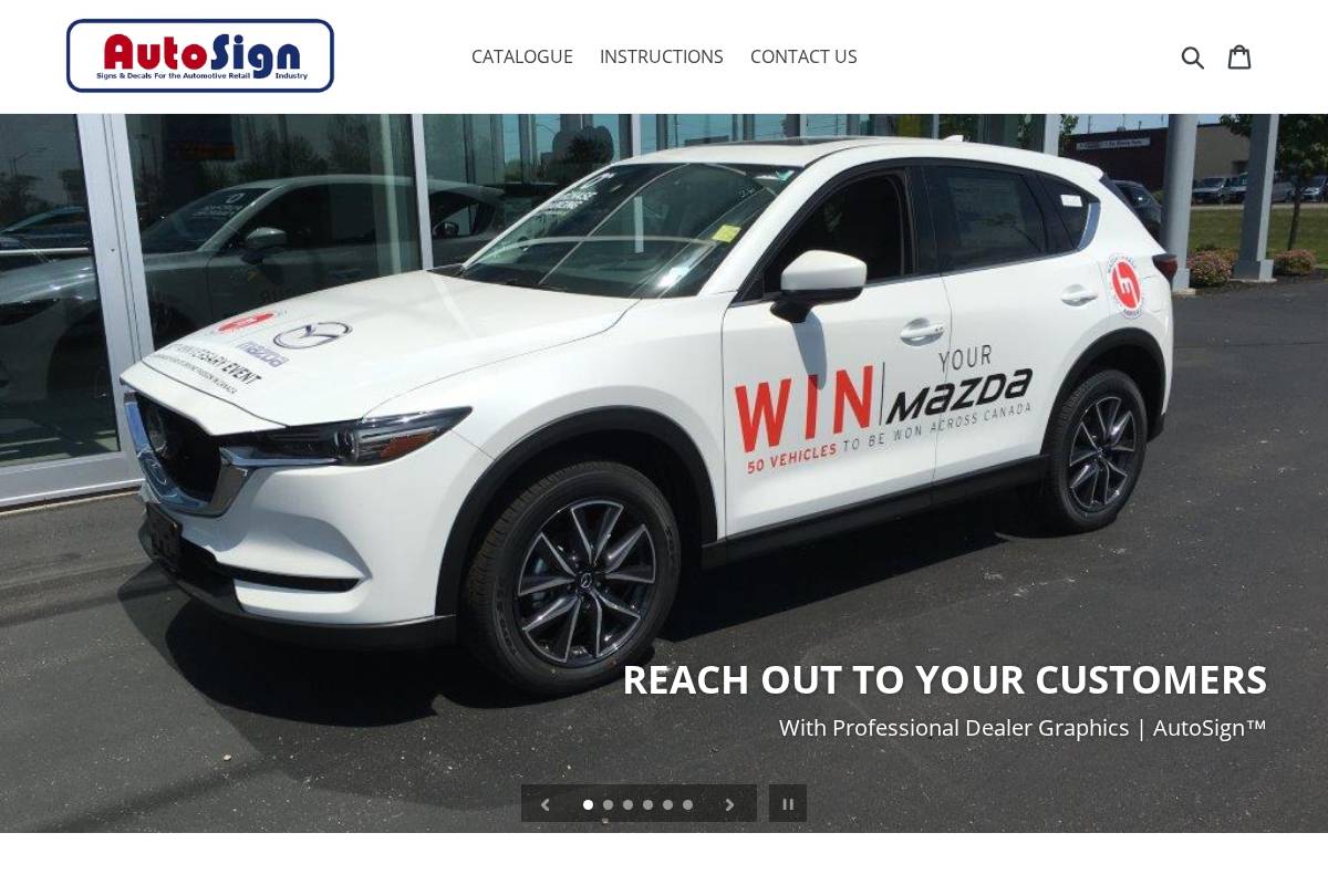 autosign.ca homepage screenshot