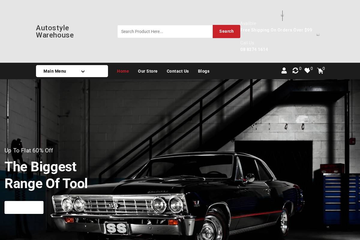 autostylewarehouse.com.au homepage screenshot