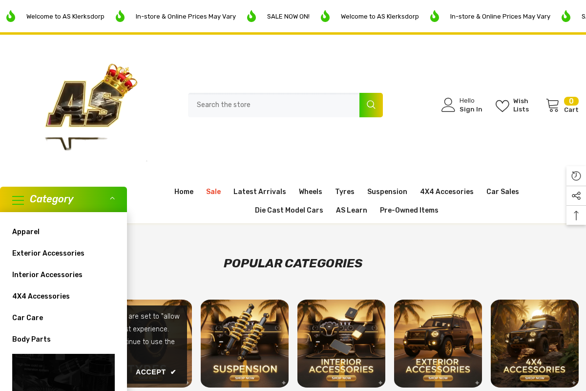 Autostyling Klerksdorp homepage screenshot