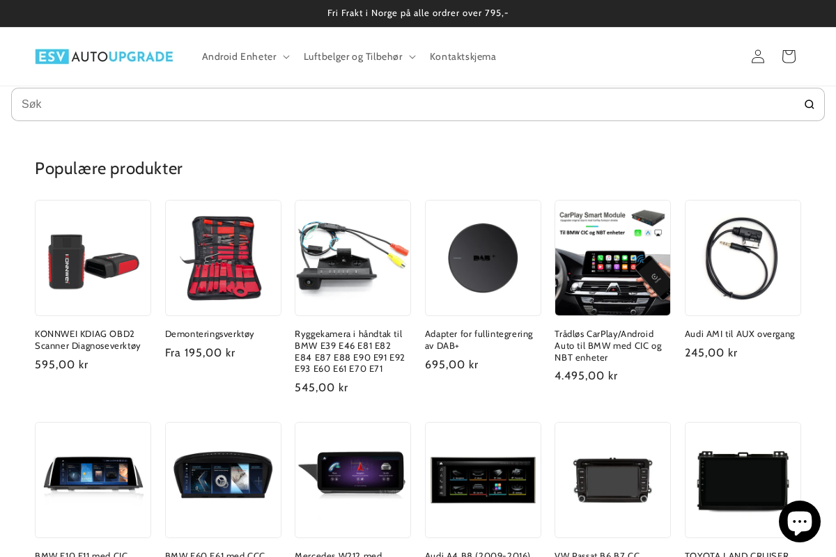 ESV AUTOUPGRADE AS homepage screenshot