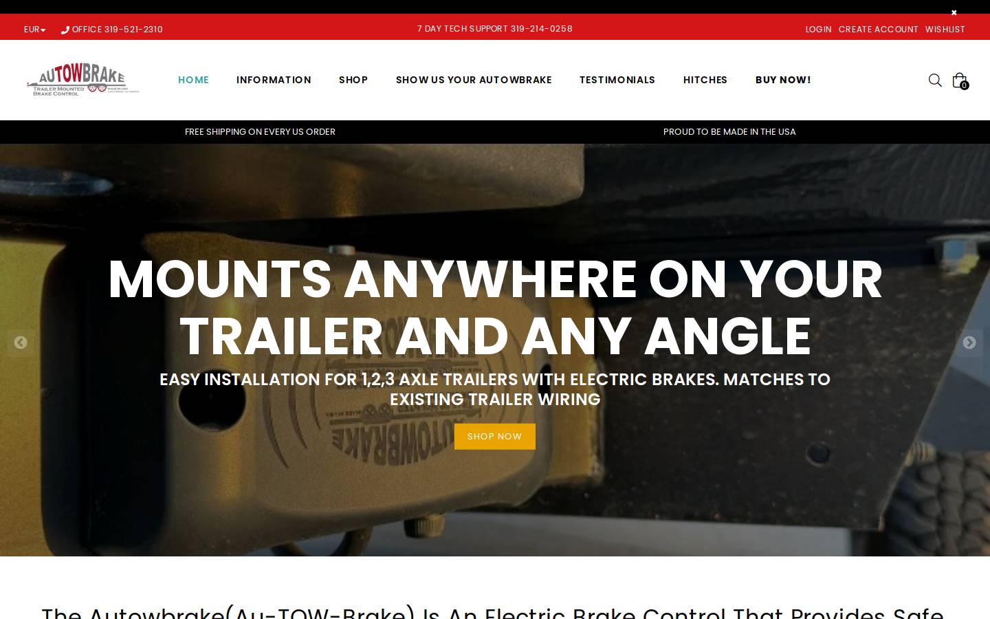 autowbrake.com homepage screenshot