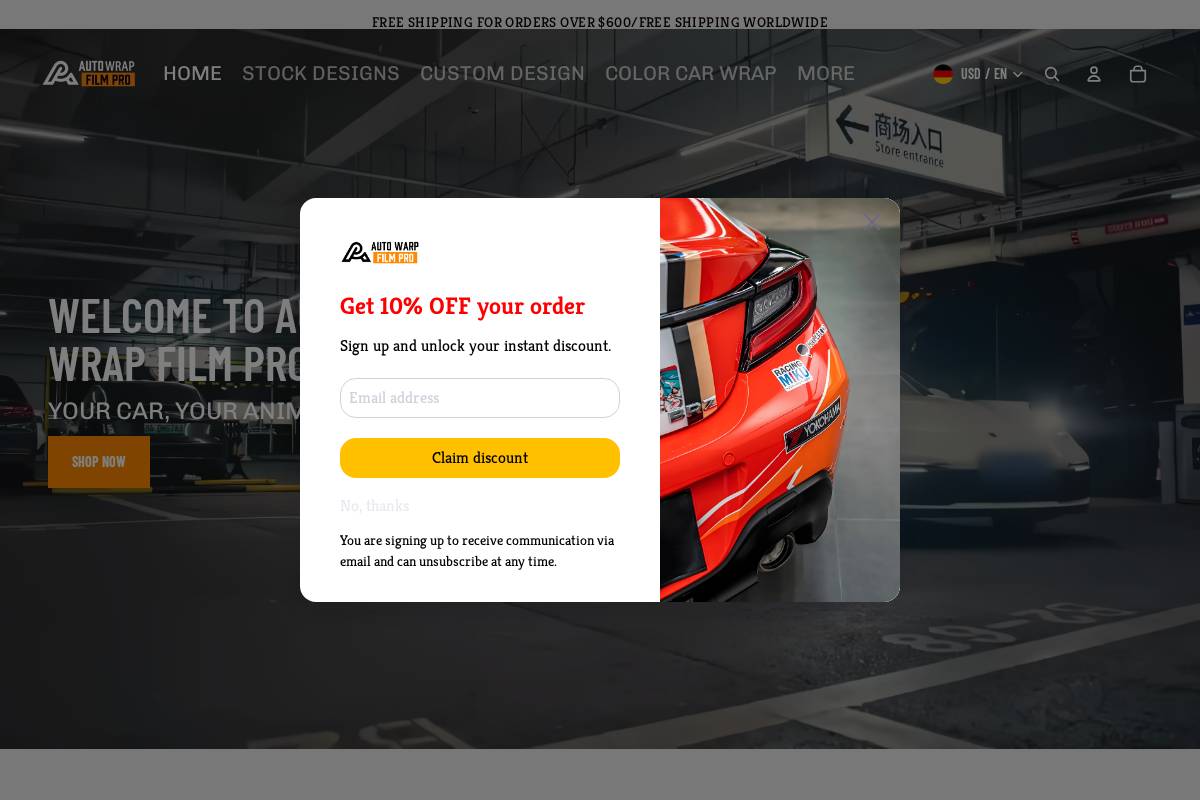 autowrapfilmpro.com homepage screenshot