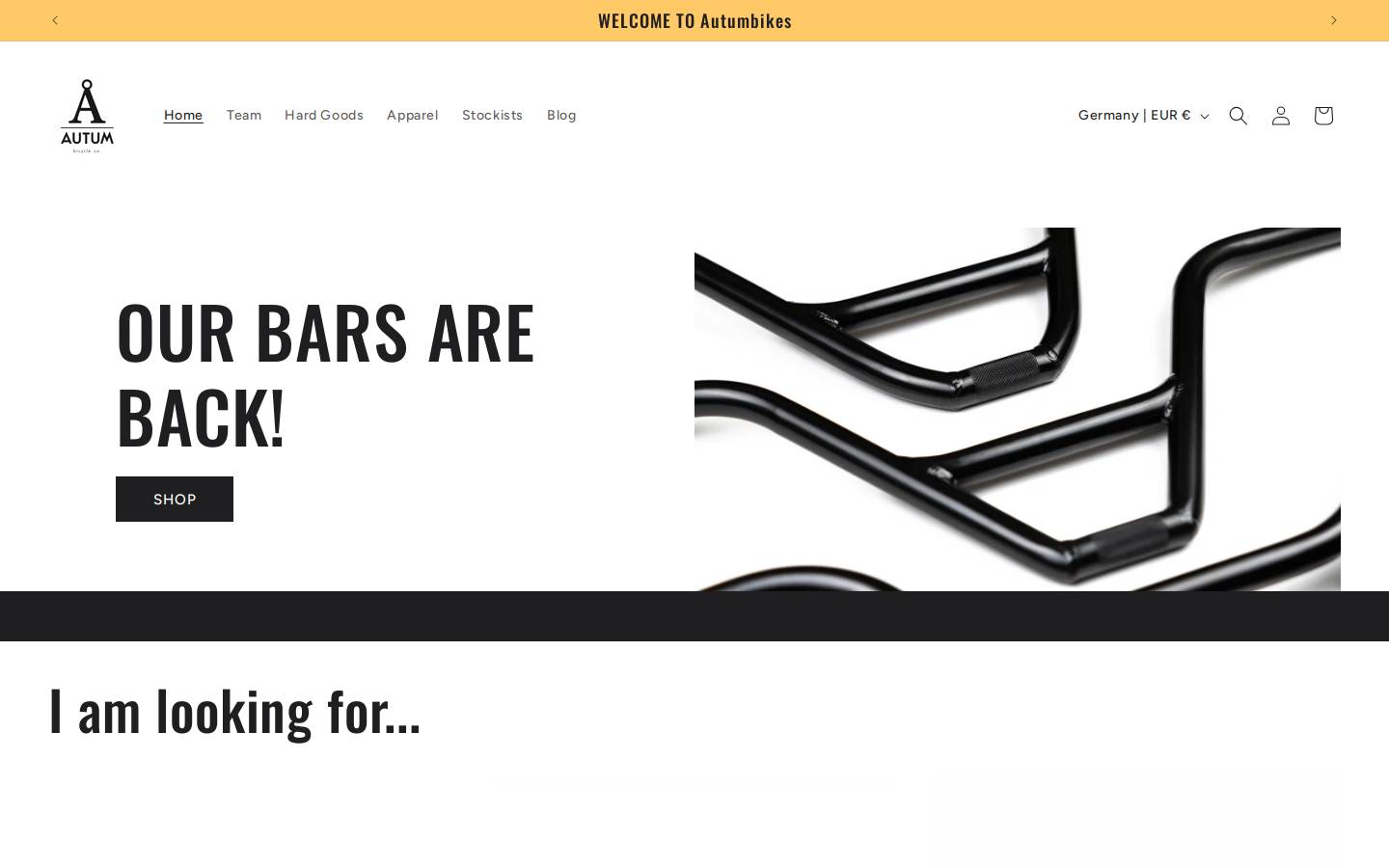 autumbikes.com homepage screenshot