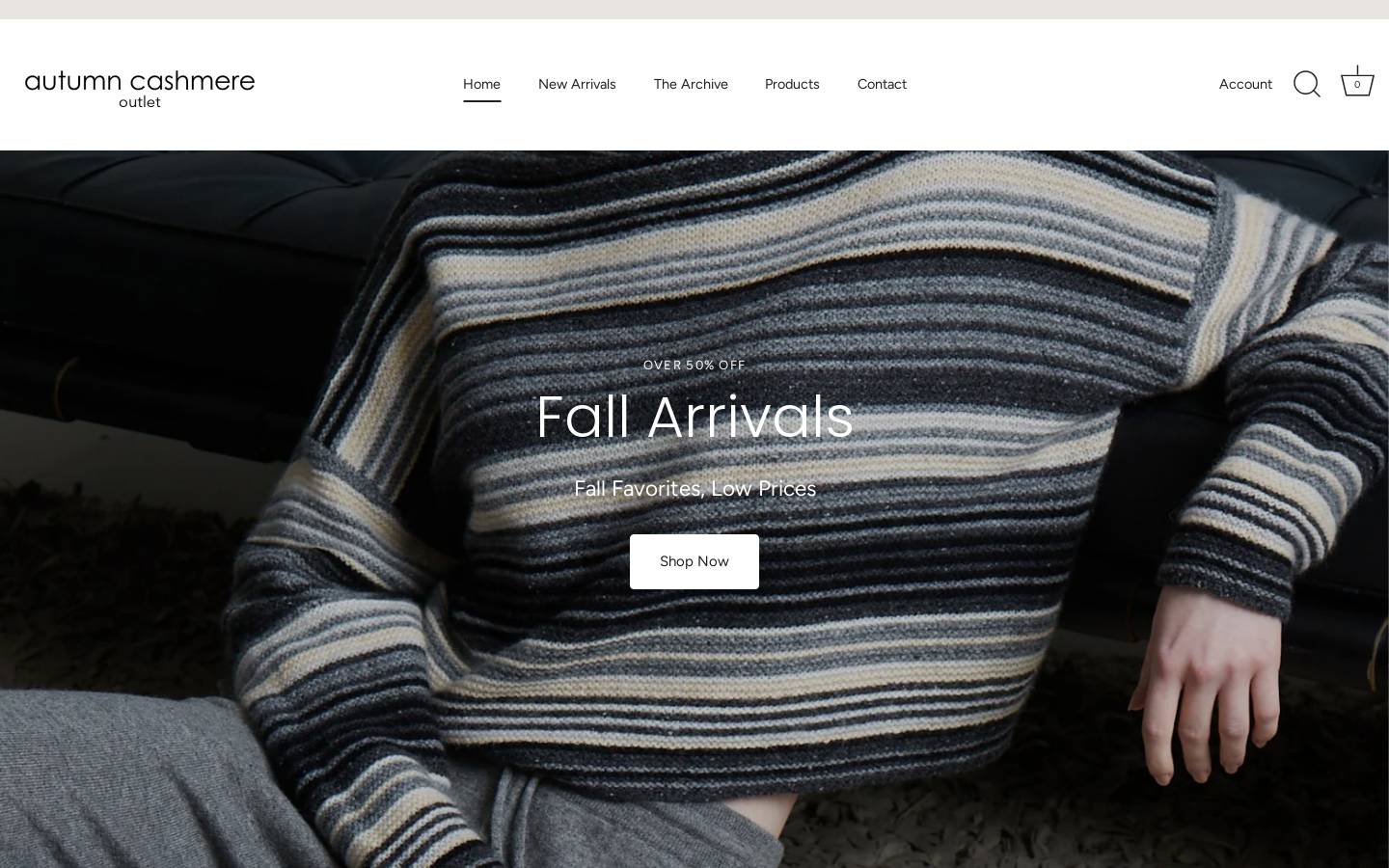 autumncashmereoutlet.com homepage screenshot