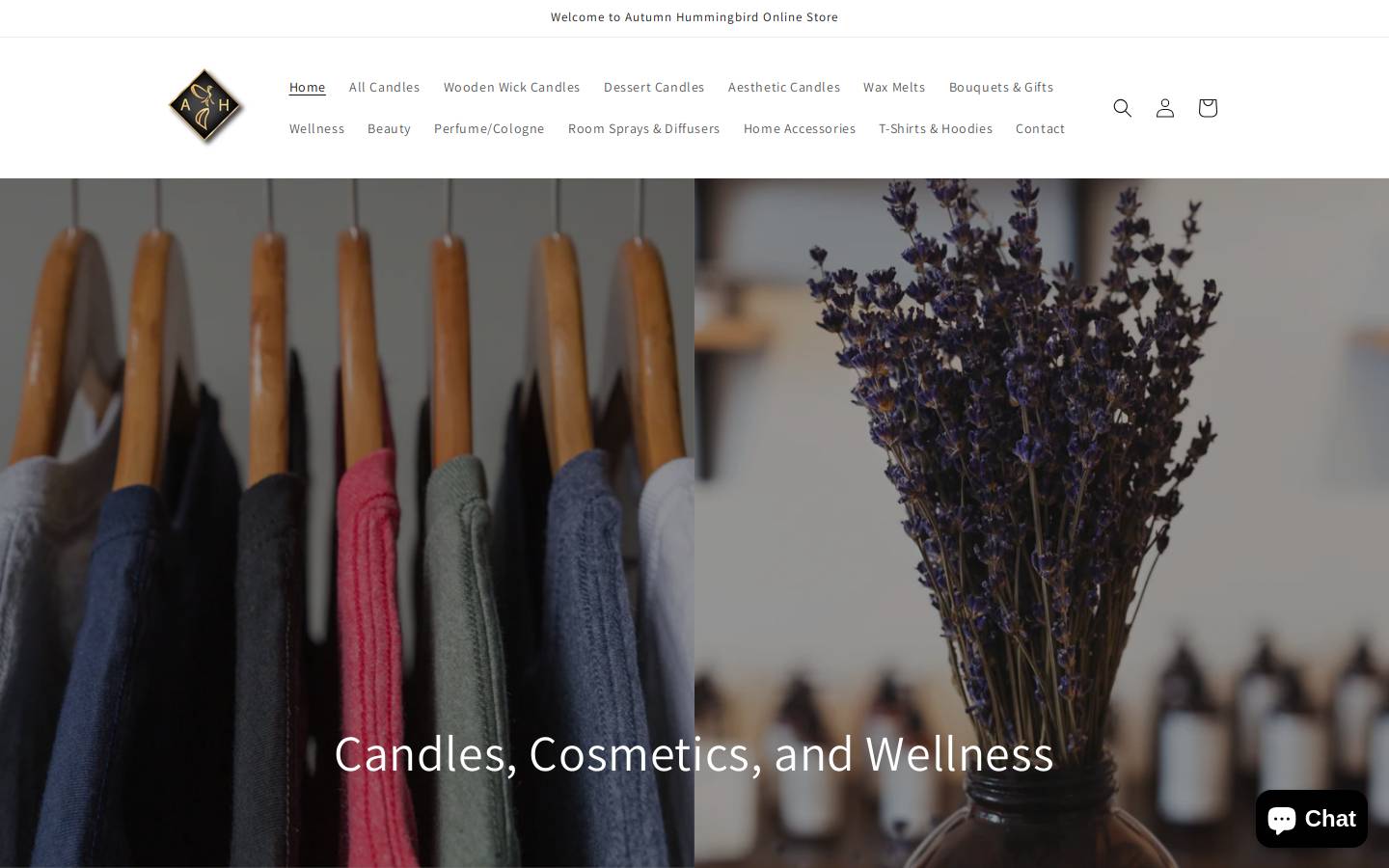 autumnhummingbird.com homepage screenshot