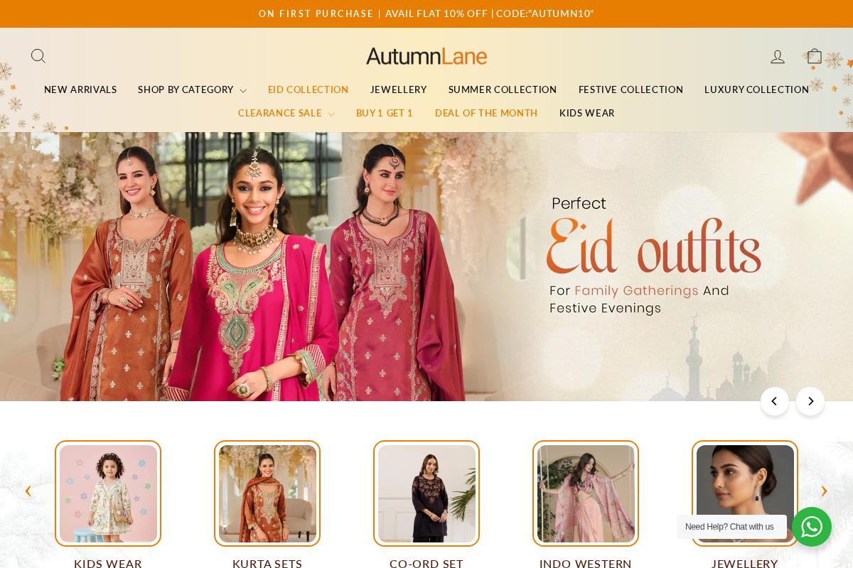 autumnlane.in homepage screenshot