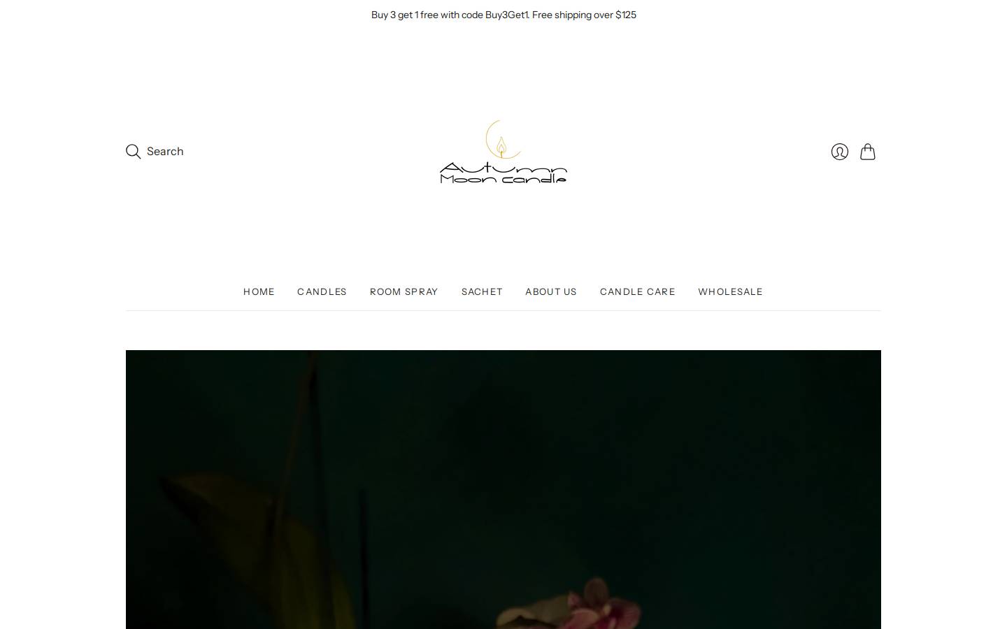 autumnmooncandle.com homepage screenshot