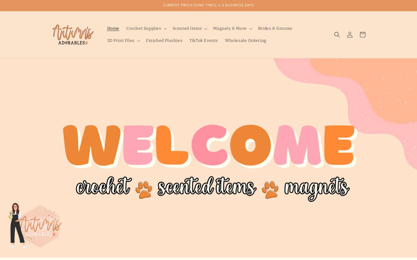 autumnsadorables.com homepage screenshot