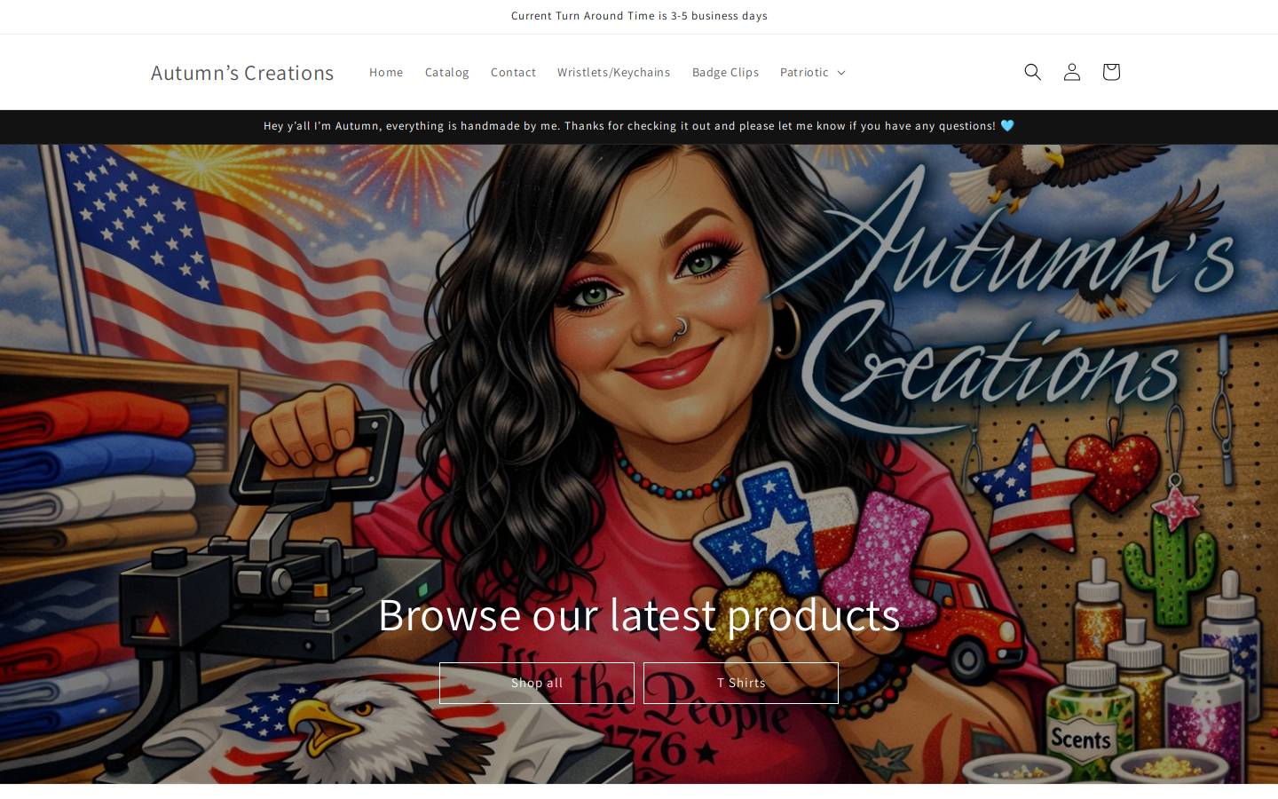 autumnscreations.com homepage screenshot