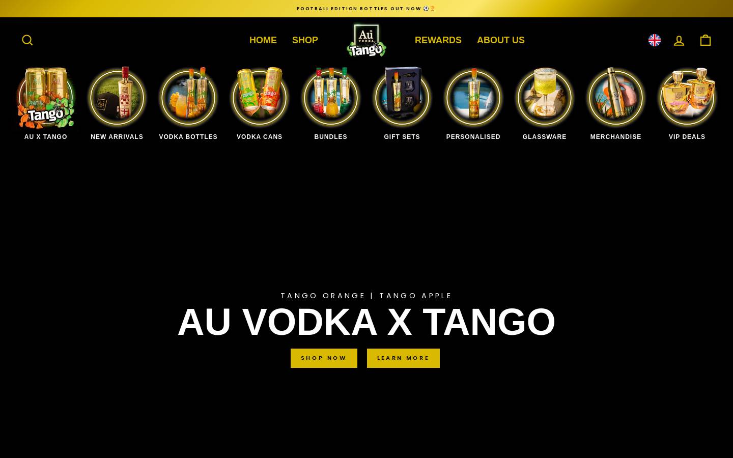 auvodka.com homepage screenshot