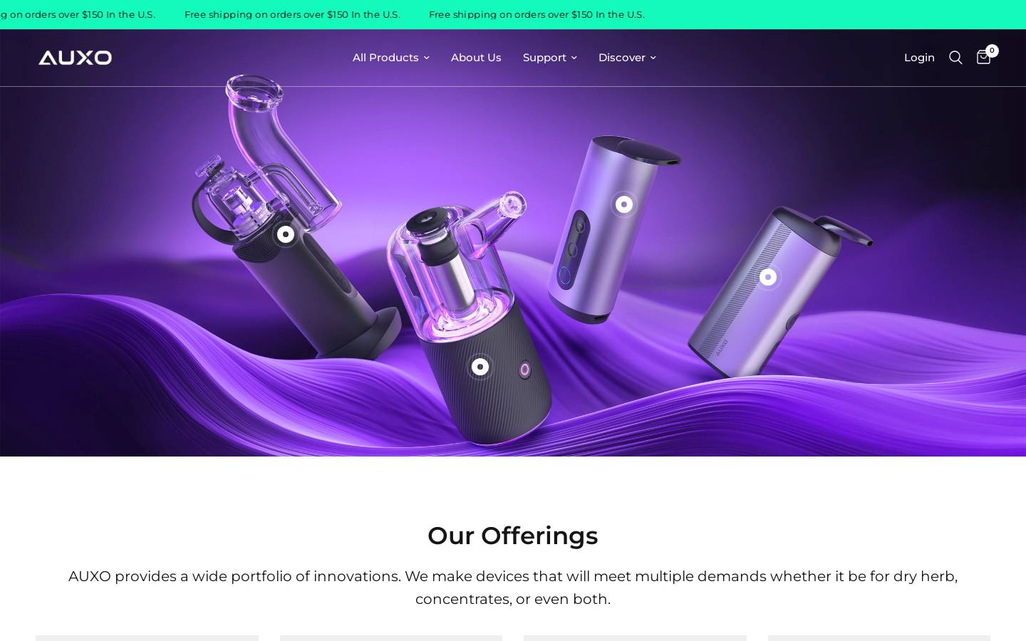 auxo-official.com homepage screenshot