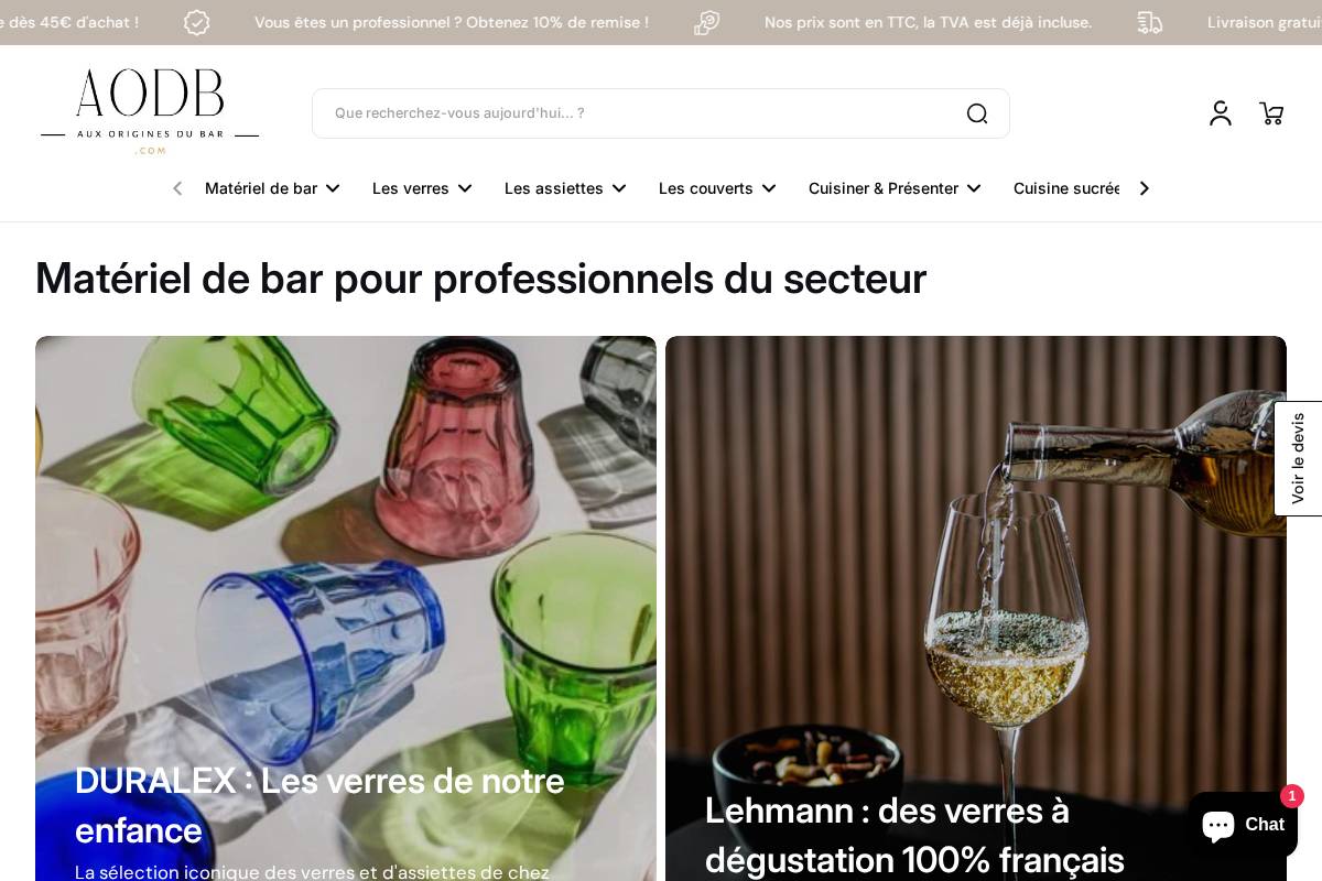 Auxoriginesdubar homepage screenshot