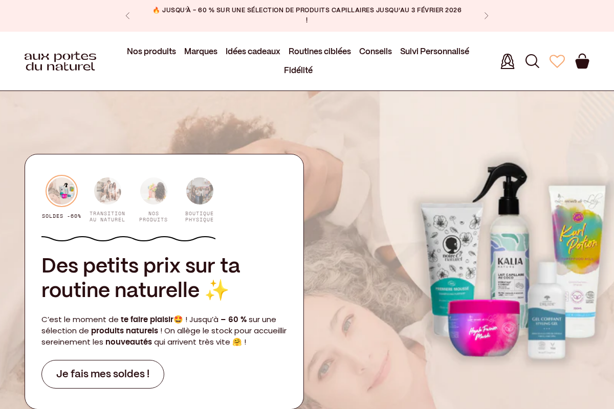 AUXPORTESDUNATUREL homepage screenshot