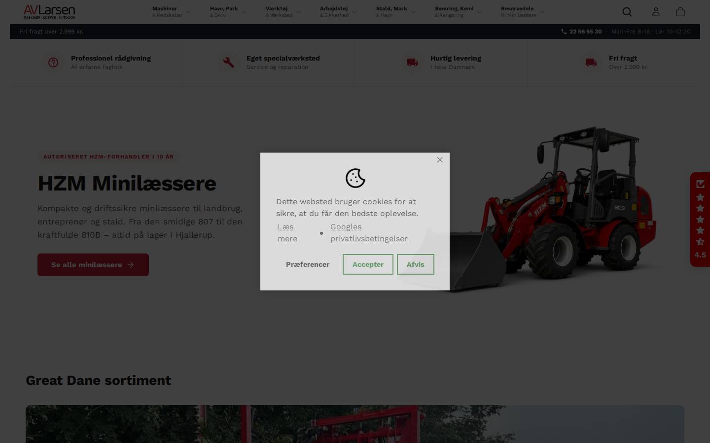 Av Larsen homepage screenshot