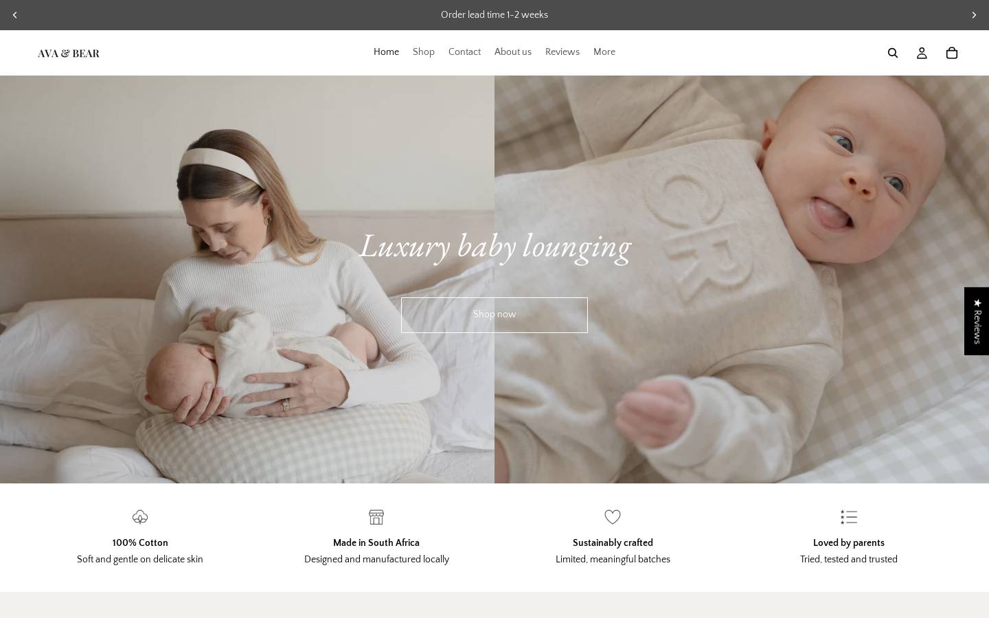 avabear.shop homepage screenshot