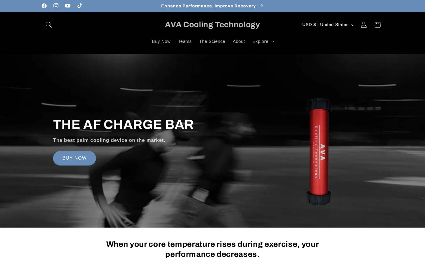 avacooling.com homepage screenshot