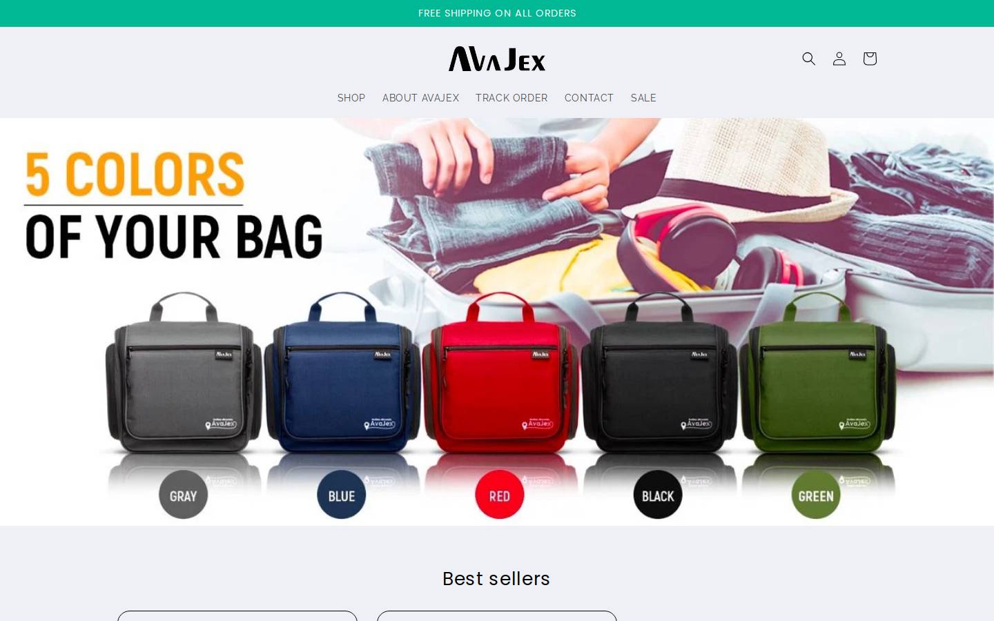 avajex.com homepage screenshot