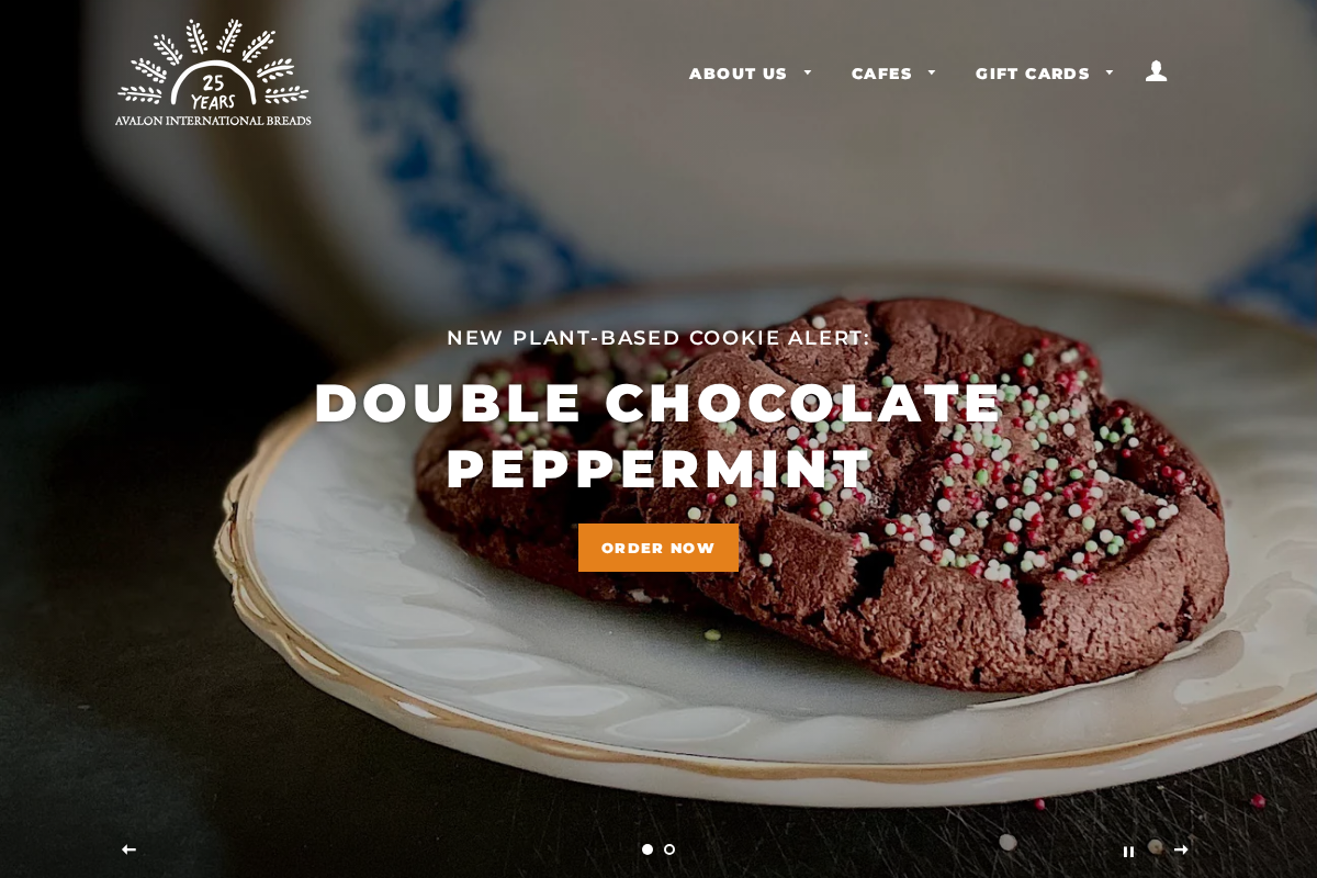 avalonbreads.net homepage screenshot