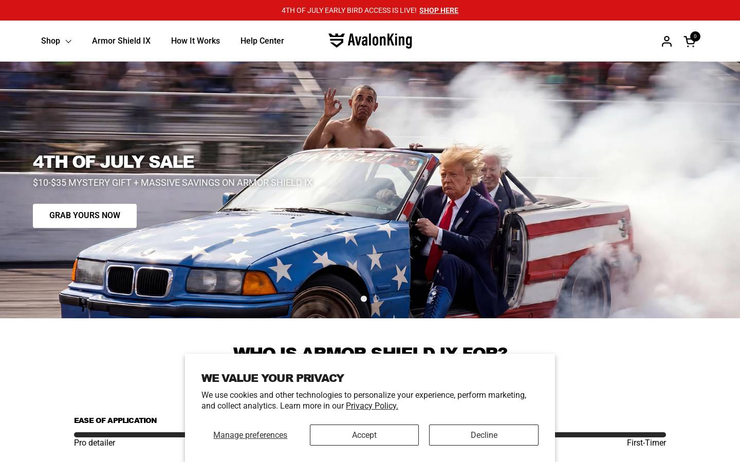 AvalonKing homepage screenshot