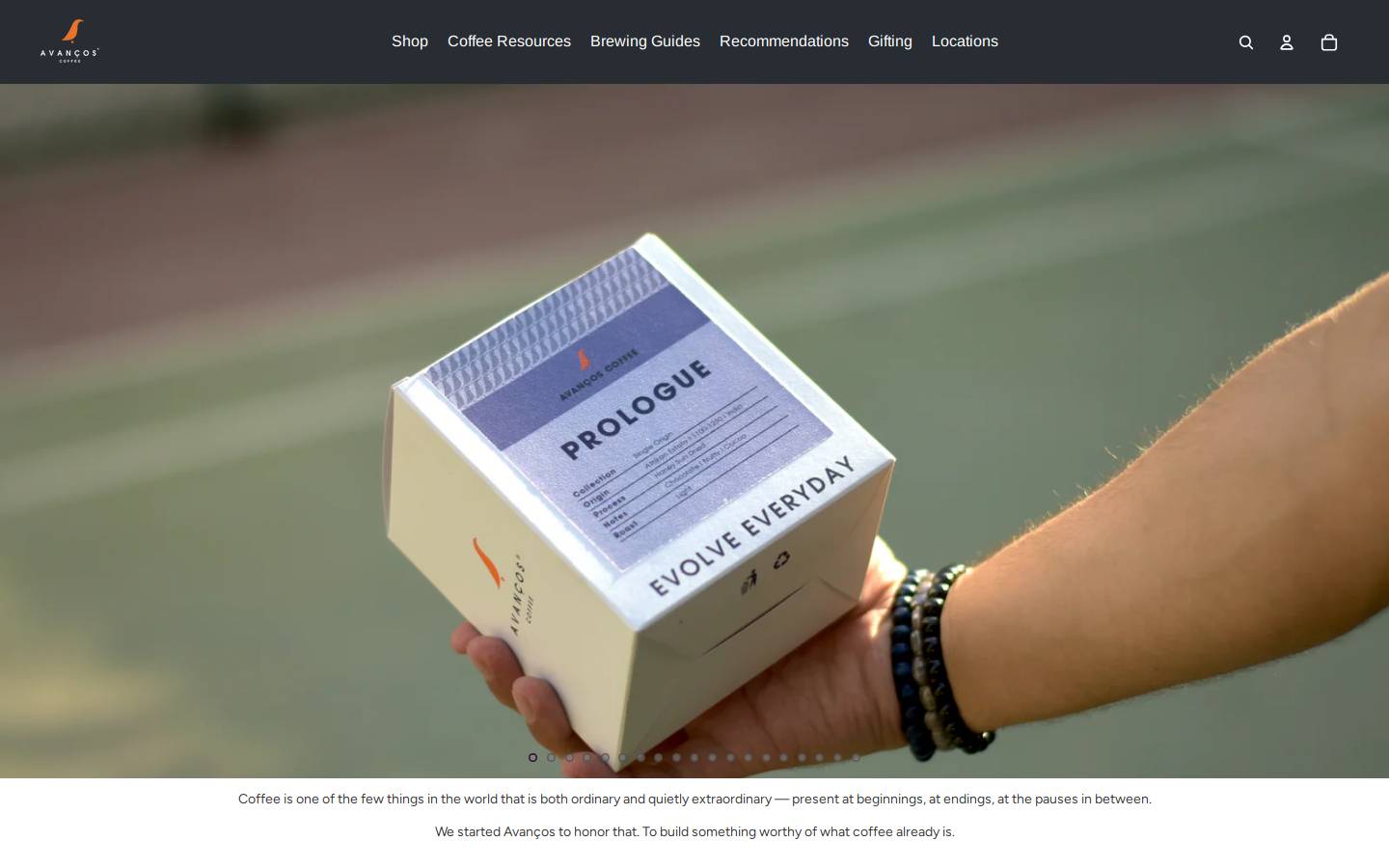 avancoscoffee.com homepage screenshot