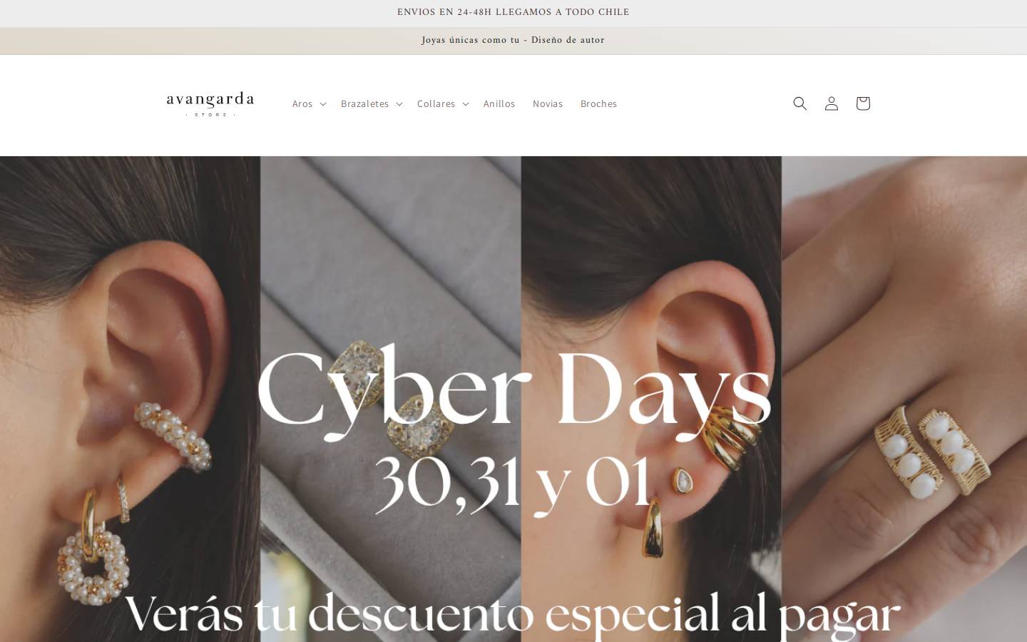 avangardastore.com homepage screenshot