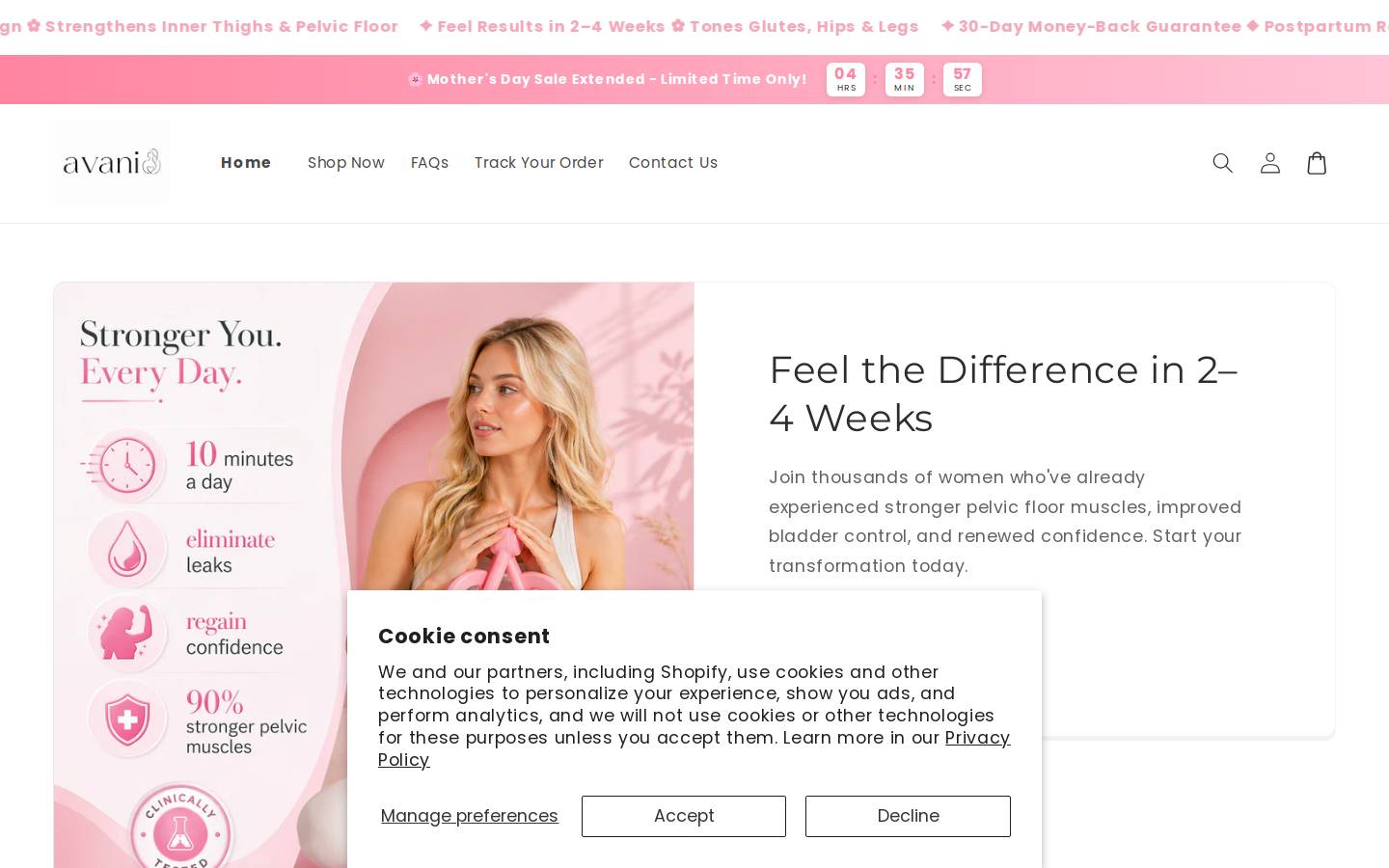 avani.club homepage screenshot