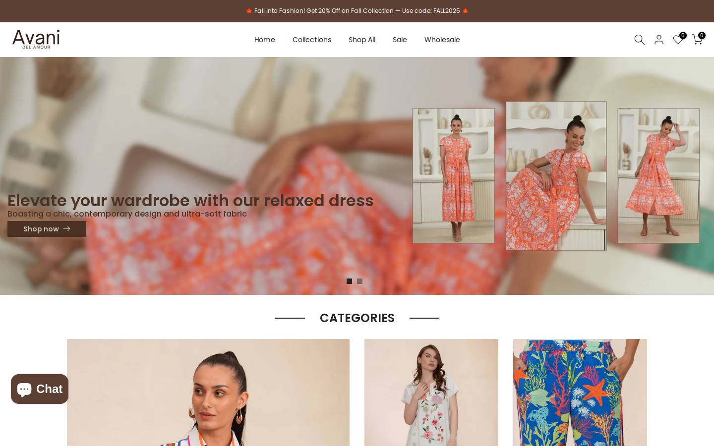 avanidelamour.com homepage screenshot
