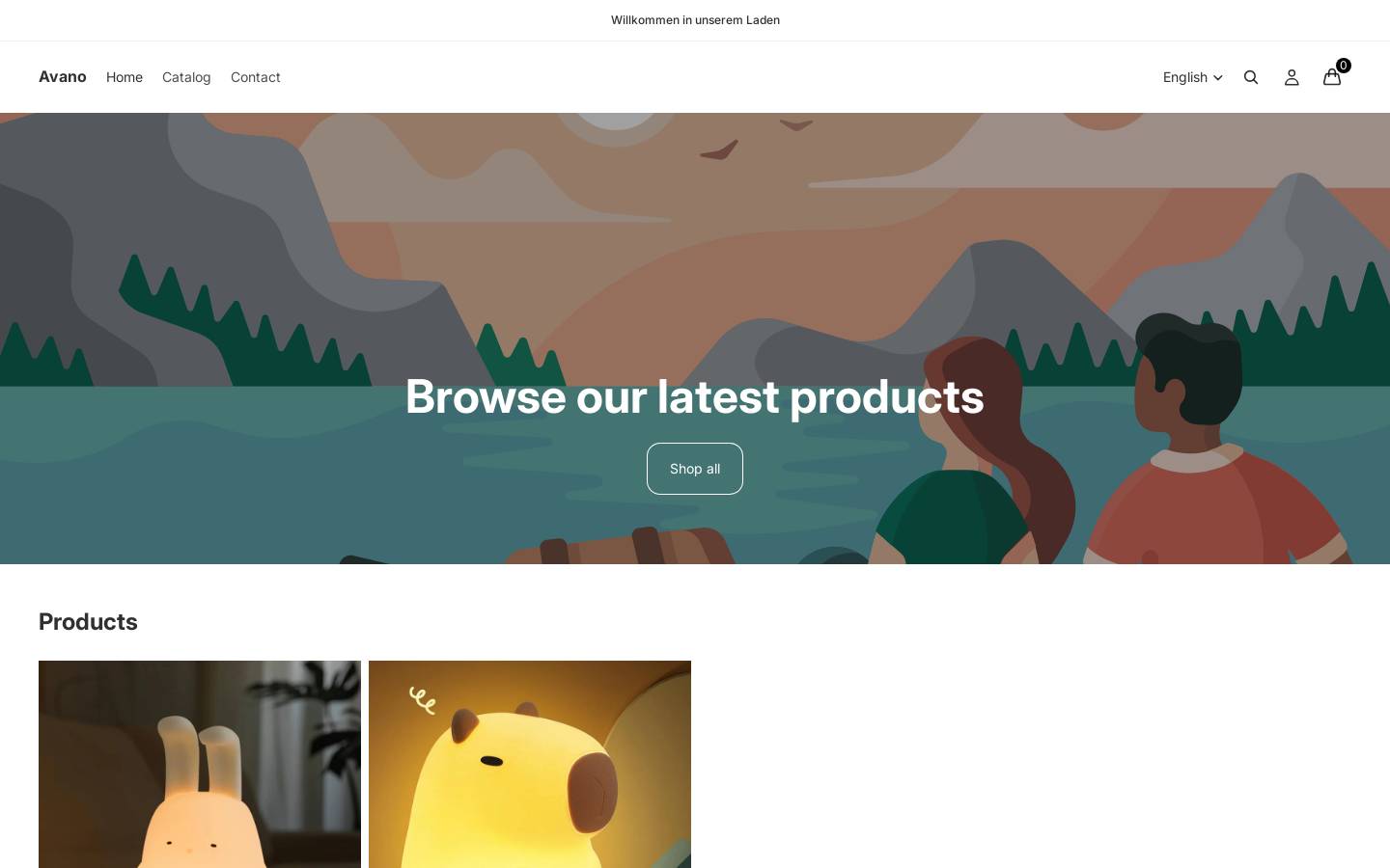 avano.shop homepage screenshot
