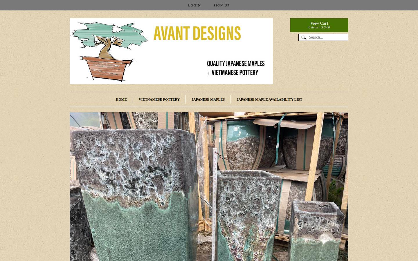 avant-designs.com homepage screenshot