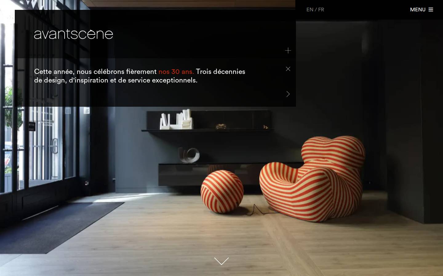 avant-scene.com homepage screenshot