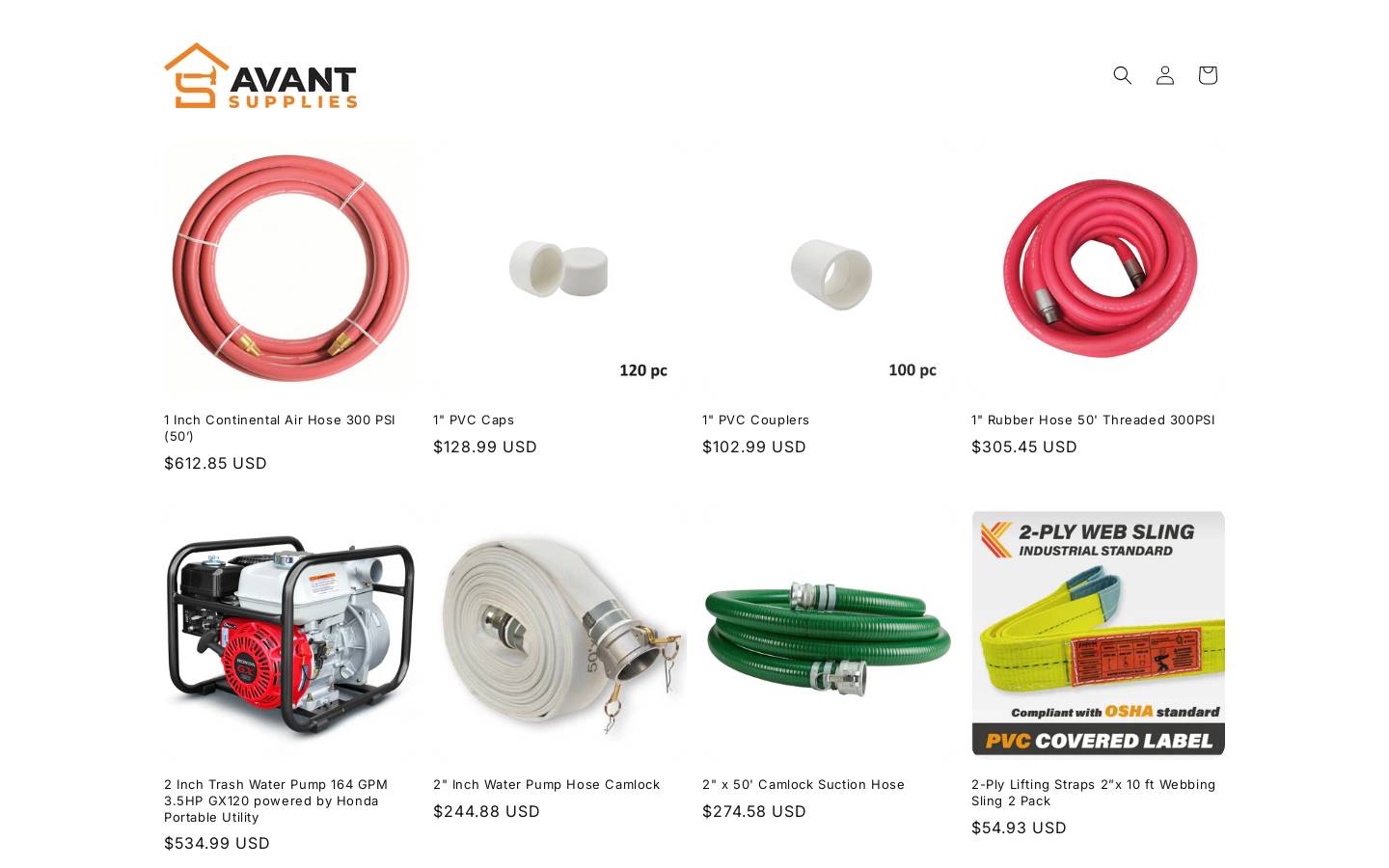 avant-supplies.com homepage screenshot
