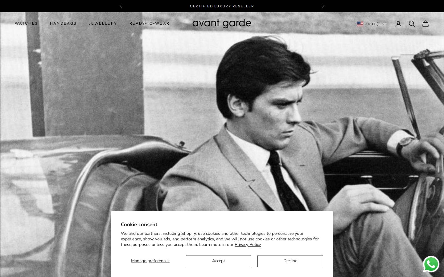 avantgardeluxe.com homepage screenshot