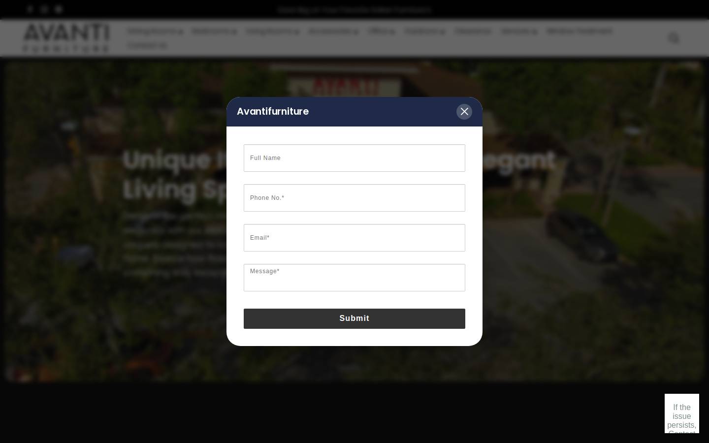 Avanti Furniture homepage screenshot