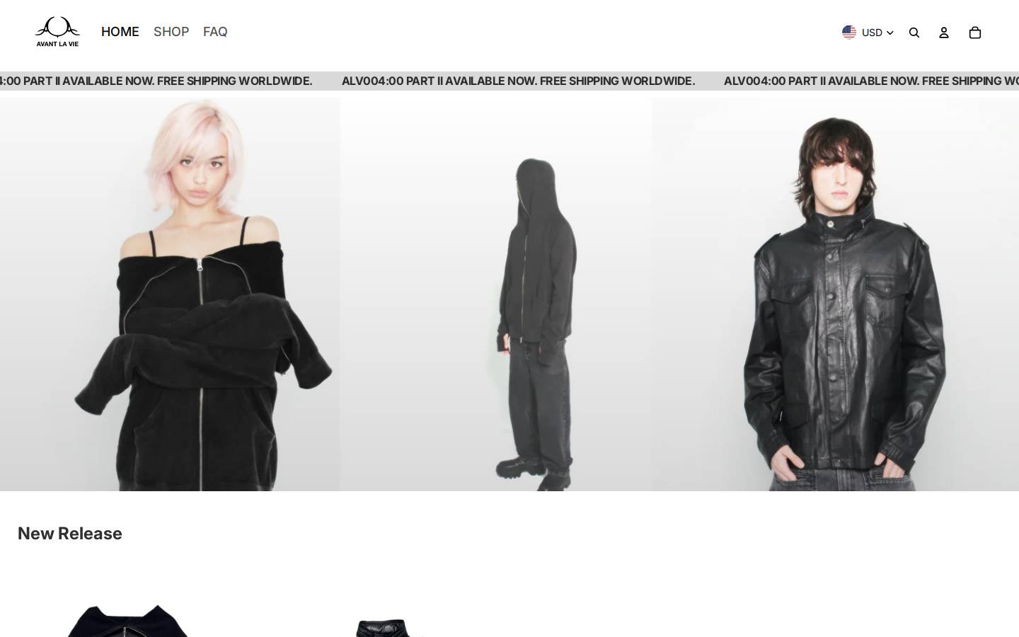 avantlavie.com homepage screenshot