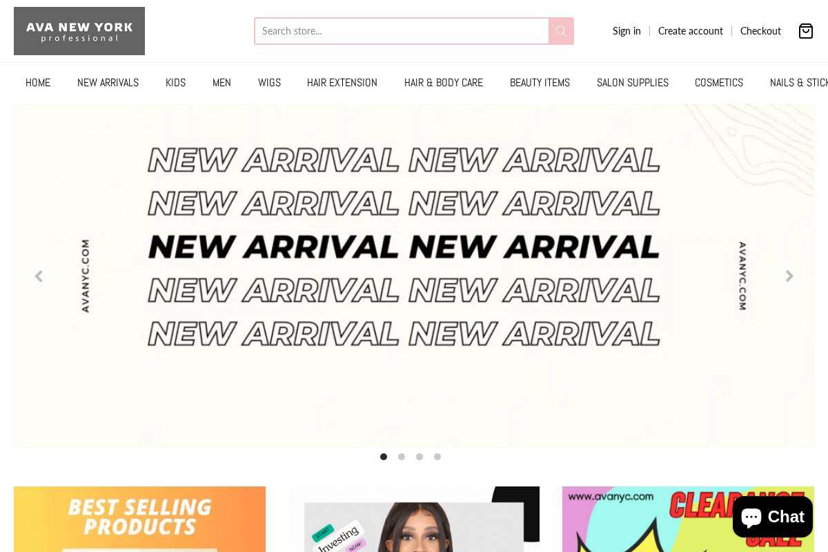 avanyc.com homepage screenshot