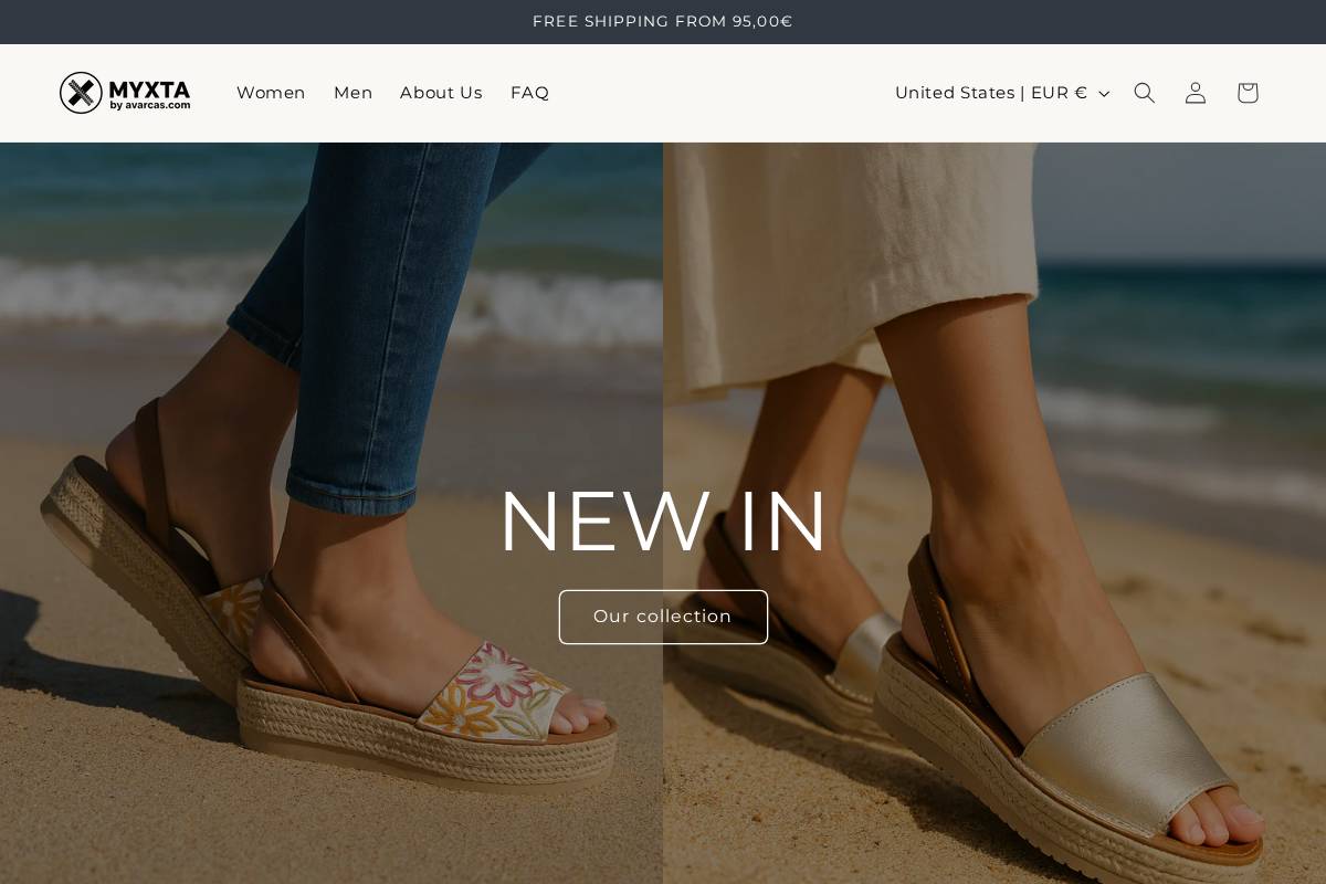 Avarcas homepage screenshot