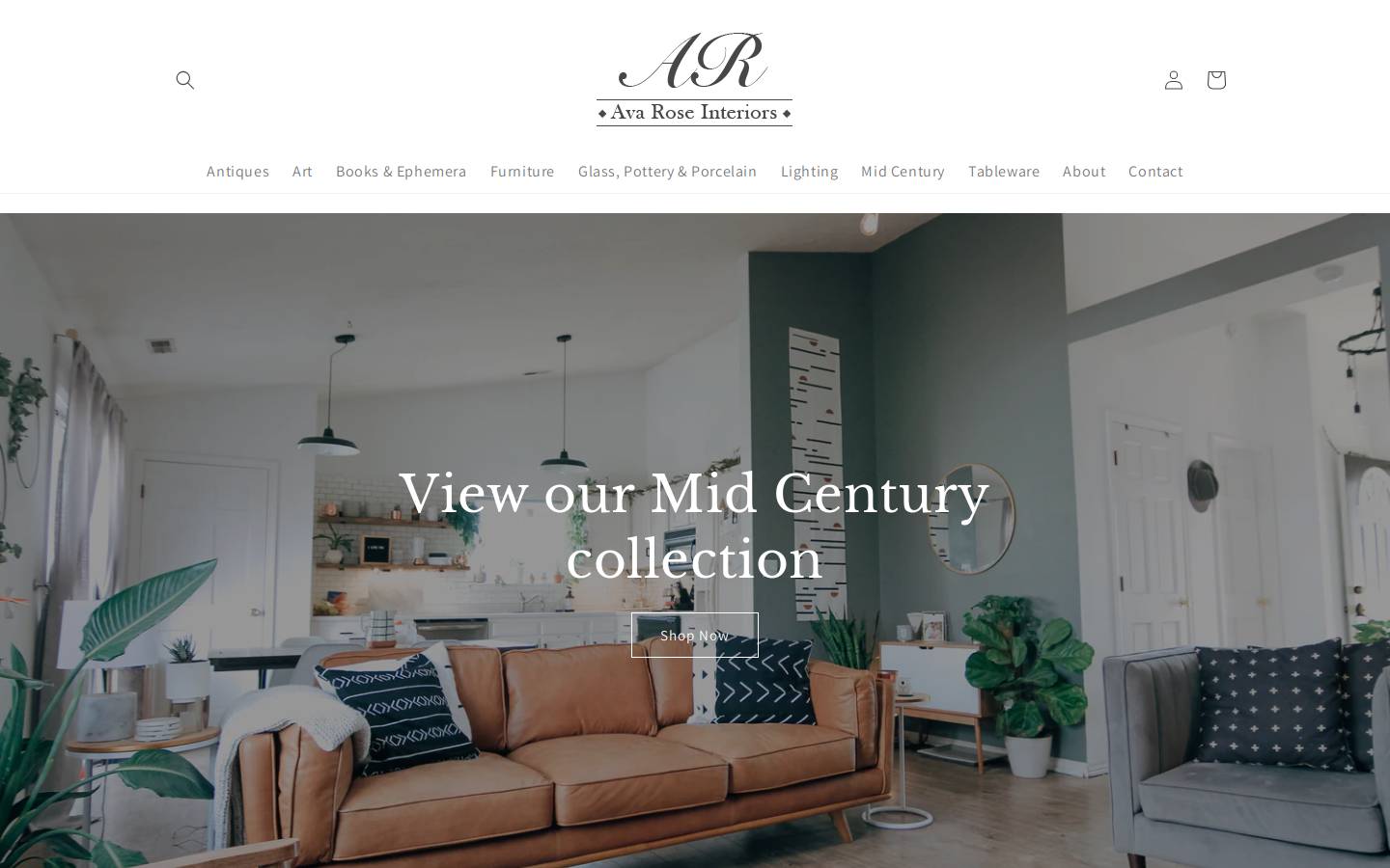 avaroseinteriors.com homepage screenshot