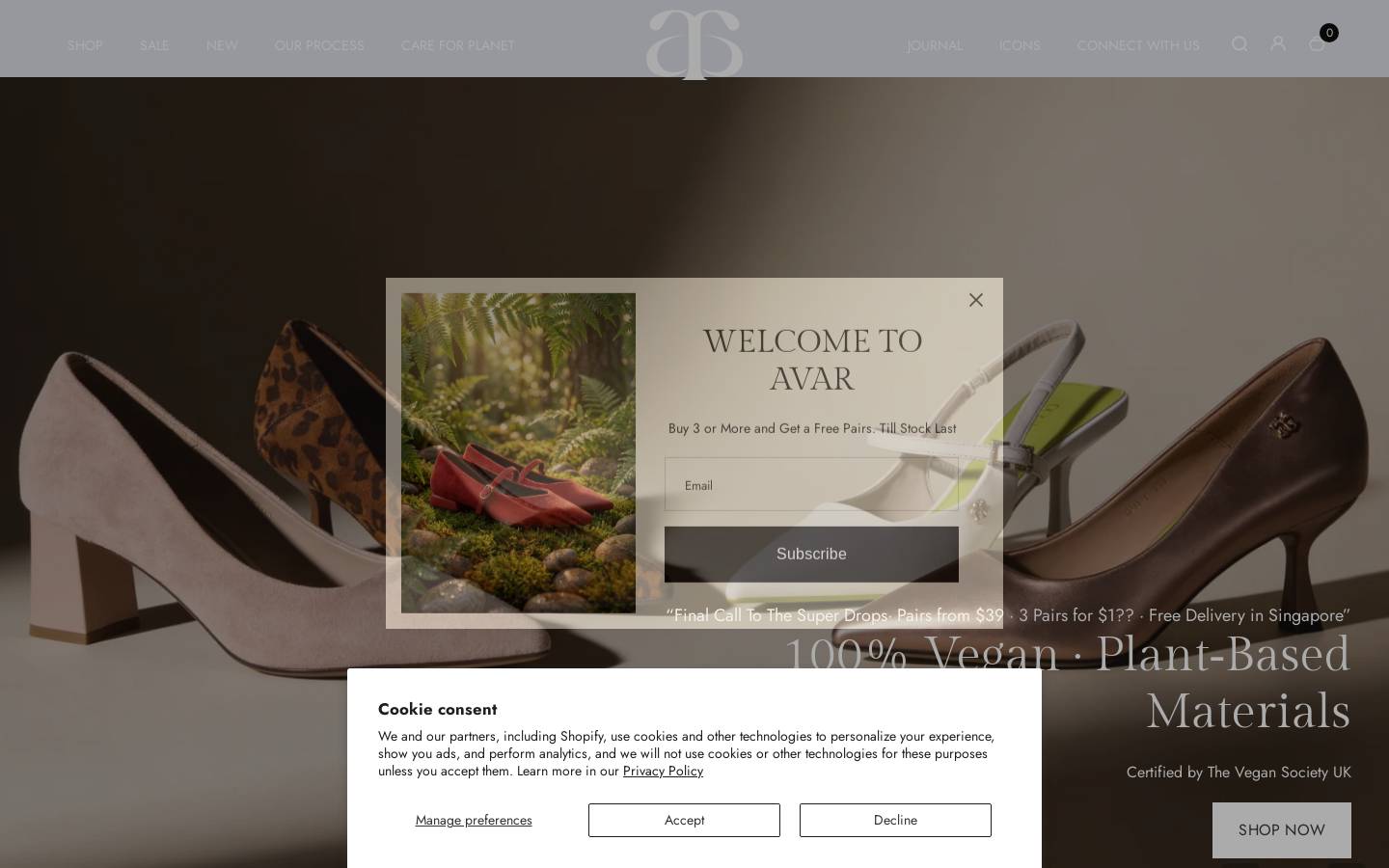 avarshoes.com homepage screenshot